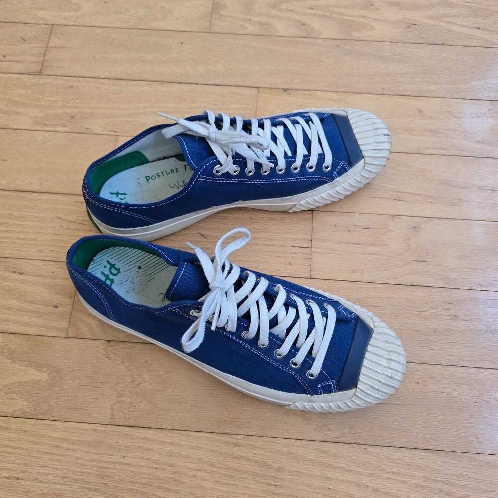 PF Flyers | The Grounder Collection blue canvas low-top sneakers | MENS 12 - Picture 3 of 10